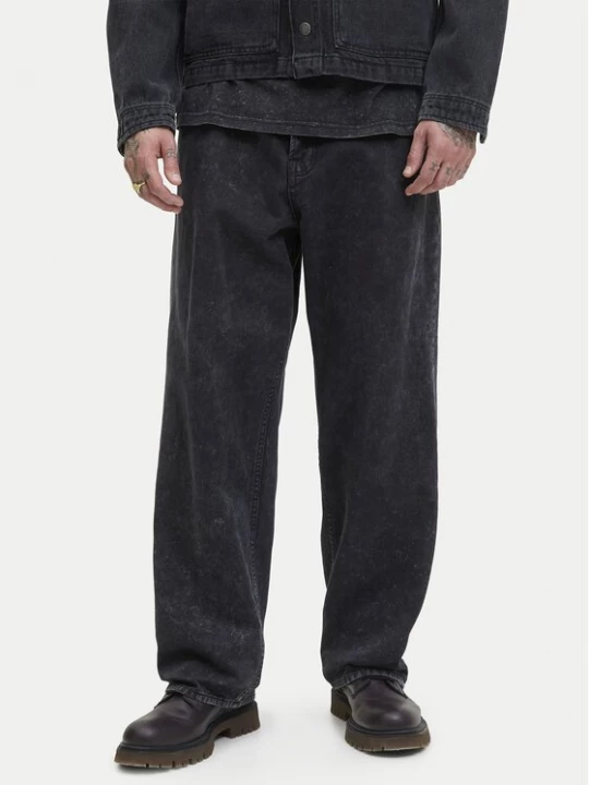 Obrázek produktu Jack & Jones Jeansy Alex Smith 12282731 Černá Wide Leg