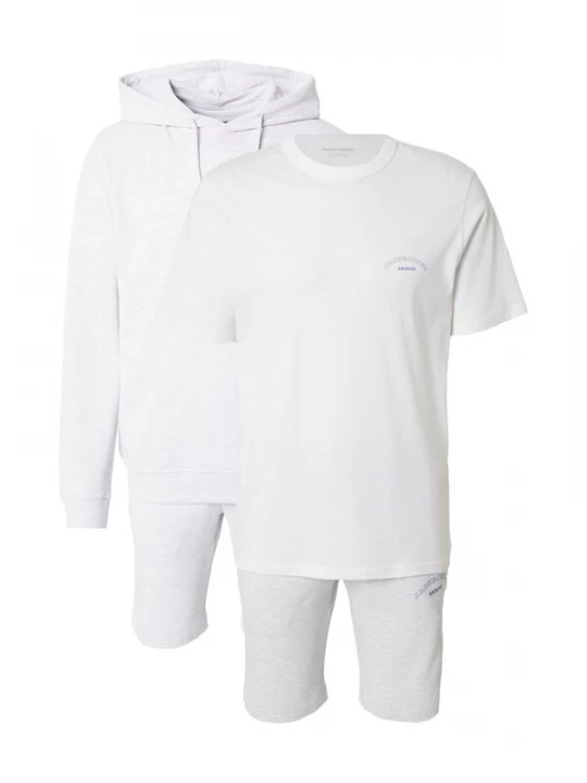 Obrázek produktu JACK & JONES Joggingová souprava 'JJCOLLEGE' šedý melír / bílá