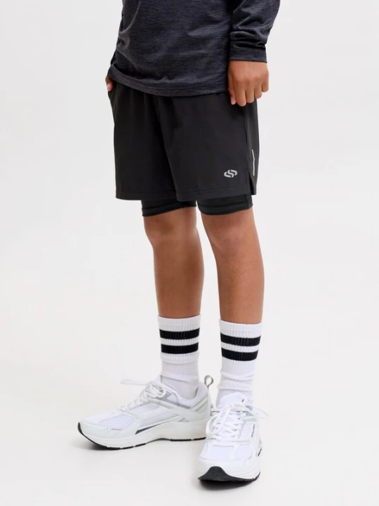 Obrázek produktu Jack & Jones Junior Kalhoty 'JJSFLUX' černá / stříbrná