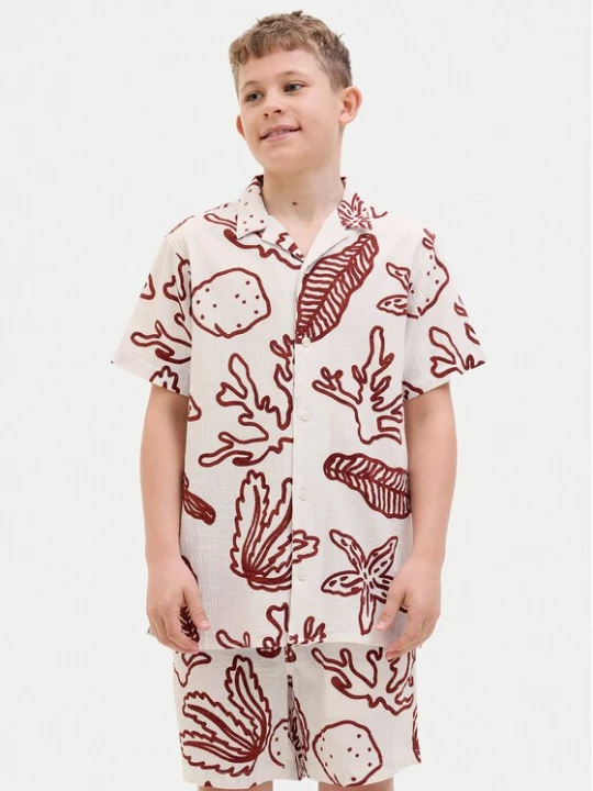 Obrázek produktu Jack & Jones Junior Košile Luke 12277298 Écru Relaxed Fit Krémová