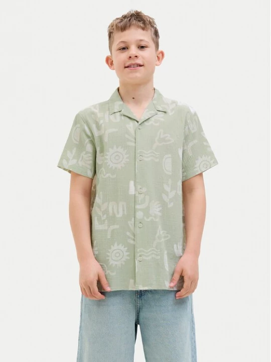 Obrázek produktu Jack & Jones Junior Košile Luke 12277298 Zelená Relaxed Fit