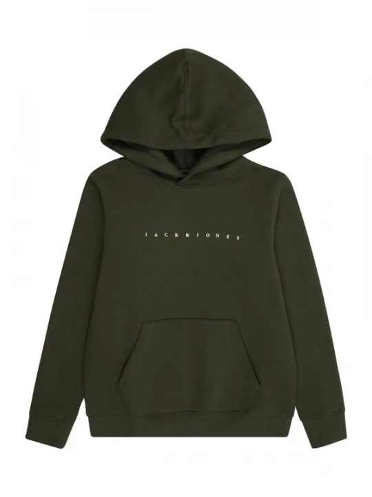 Obrázek produktu Jack & Jones Junior Mikina 'JJEStar' tmavě zelená / bílá