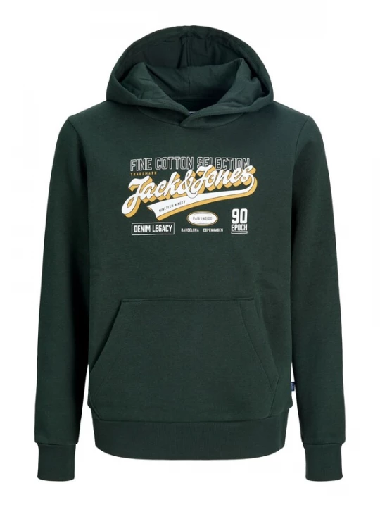 Obrázek produktu Jack & Jones Junior Mikina medová / tmavě zelená / bílá