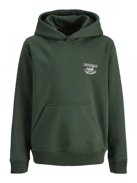 Obrázek produktu Jack & Jones Junior Mikina 'Niagara' tmavě zelená / bílá