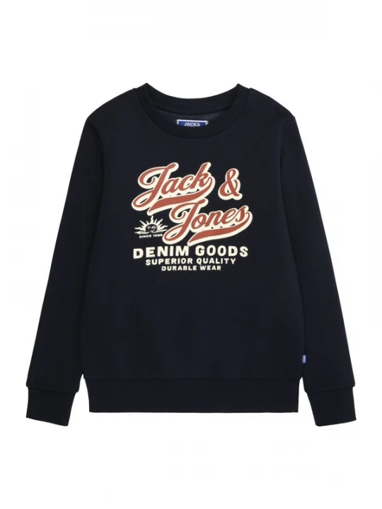 Obrázek produktu Jack & Jones Junior Mikina noční modrá / rezavě hnědá / bílá