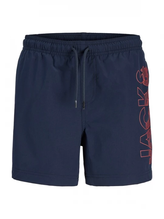 Obrázek produktu Jack & Jones Junior Plavecké šortky 'JPSTMaui Wave' námořnická modř / rezavě červená