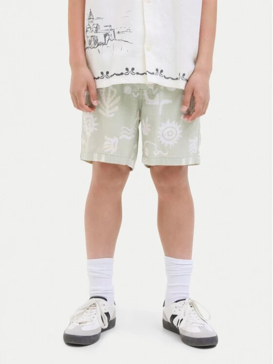 Obrázek produktu Jack & Jones Junior Šortky z materiálu 12277599 Zelená Relaxed Fit