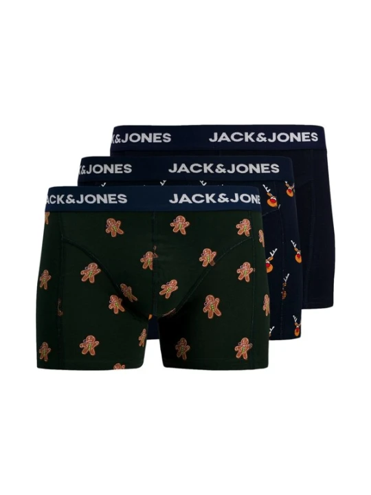Obrázek produktu Jack & Jones Junior Spodní prádlo 'JACGATE DEER' tmavě modrá / karamelová / tmavě zelená / bílá