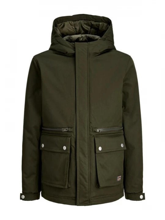 Obrázek produktu Jack & Jones Junior Zimní bunda 'JJEWOLF' tmavě zelená