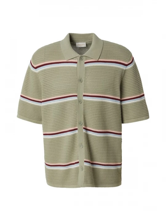 Obrázek produktu JACK & JONES Kardigan 'JORMAINE' světlemodrá / světle zelená / burgundská červeň / bílá