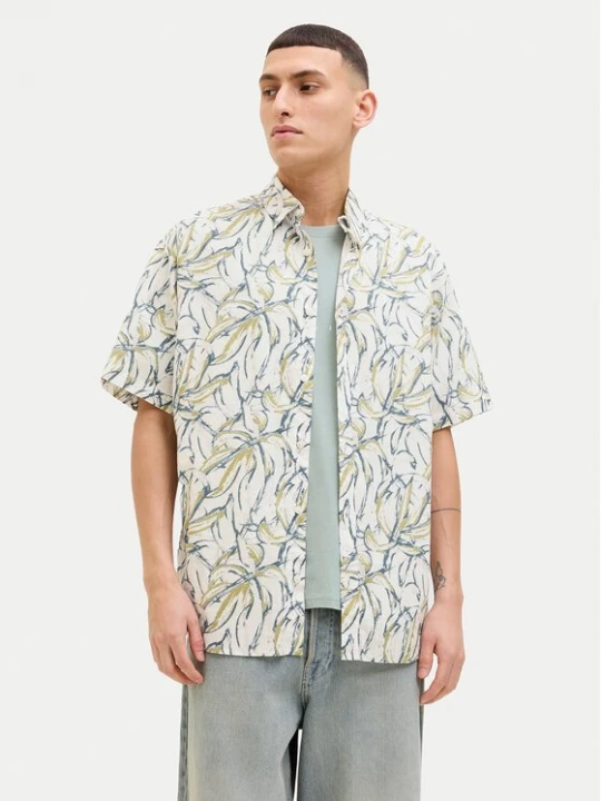 Obrázek produktu Jack & Jones Košile Joshua 12271089 Écru Wide Fit Krémová