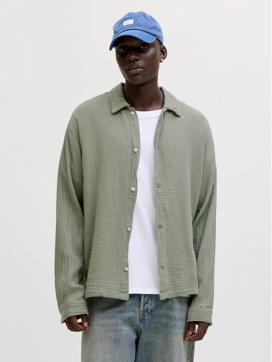 Obrázek produktu Jack & Jones Košile Nantucket 12291804 Zelená Relaxed Fit