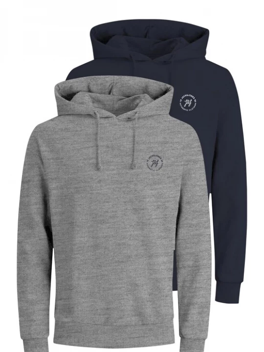 Obrázek produktu JACK & JONES Mikina 'Jaxon' námořnická modř / šedý melír / bílá