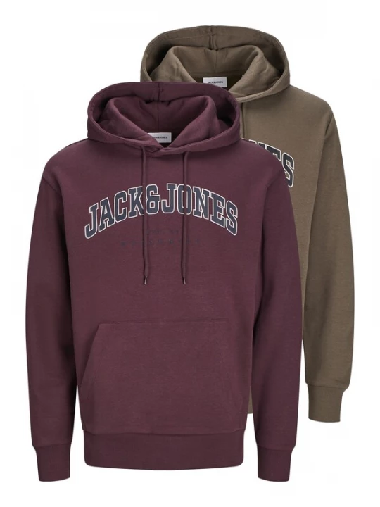 Obrázek produktu JACK & JONES Mikina 'JJECaleb' zelená / bordó / černá / bílá
