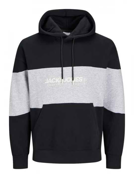 Obrázek produktu JACK & JONES Mikina 'JJELegacy'  šedý melír / černá / bílá
