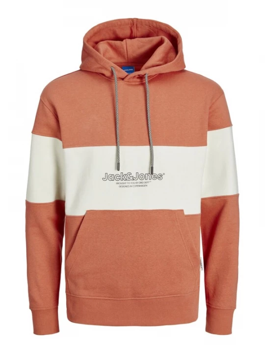 Obrázek produktu JACK & JONES Mikina 'JORLakewood' mandarinkoná / černá / offwhite