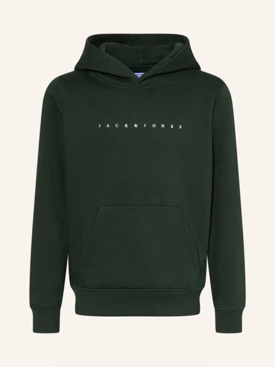 Obrázek produktu Jack&Jones Mikina S Kapucí tmavě zelená / bílá