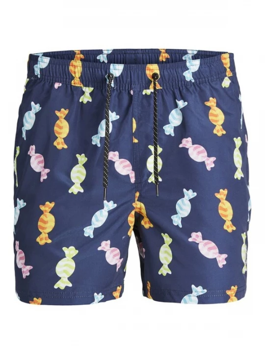 Obrázek produktu JACK & JONES Plavecké šortky 'Fiji' světlemodrá / tmavě modrá / žlutá / růžová