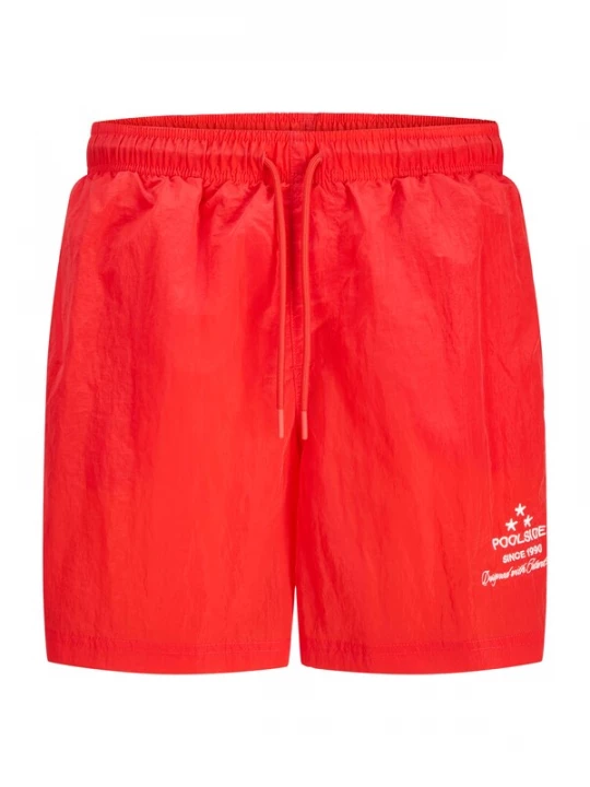 Obrázek produktu JACK & JONES Plavecké šortky 'JPSTKAUAI ELECTRIC' ohnivá červená / bílá