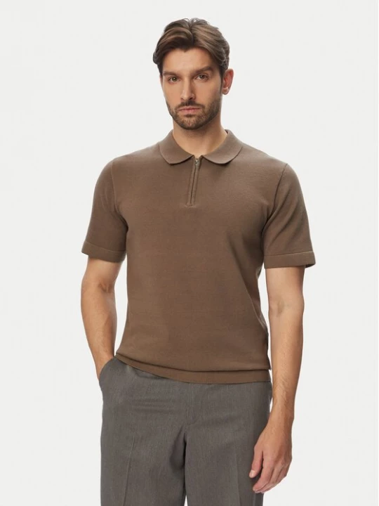 Obrázek produktu Jack & Jones Polokošile Milano 12304870 Světle hnědá Regular Fit