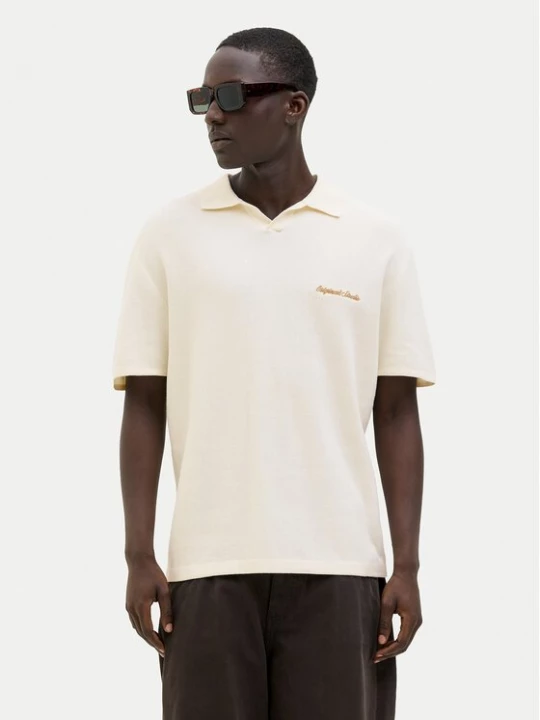 Obrázek produktu Jack & Jones Polokošile Norrebro 12297926 Écru Relaxed Fit Krémová