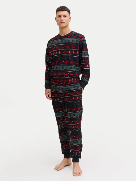 Obrázek produktu Jack & Jones Pyžamo Tristan 12285375 Černá Loose Fit