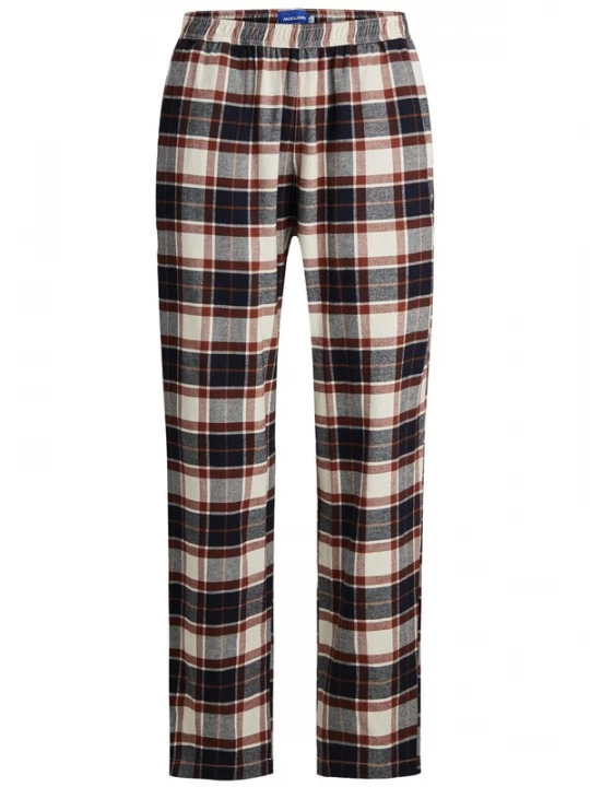 Obrázek produktu JACK & JONES Pyžamové kalhoty 'JACRIMON'  tmavě šedá / červená / offwhite