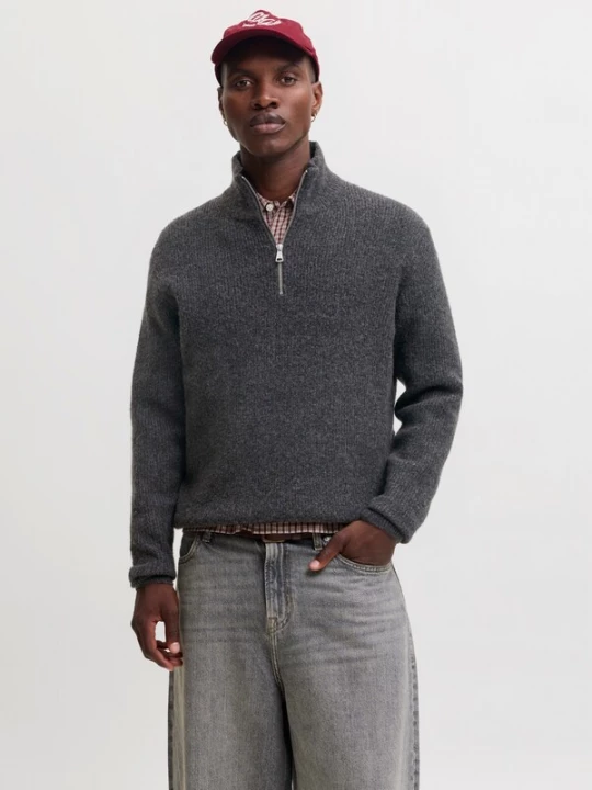 Obrázek produktu JACK & JONES Svetr 'JORFREDERIKSBERG OLLIE' šedý melír