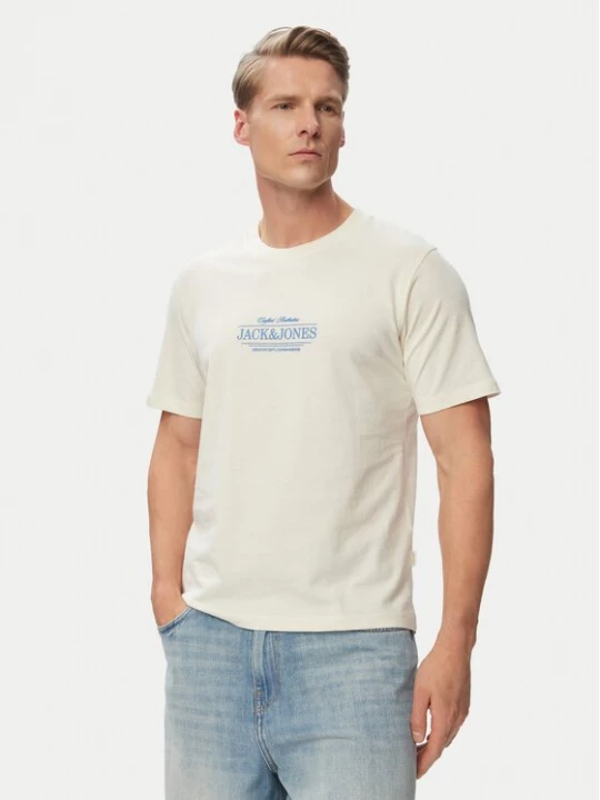 Obrázek produktu Jack & Jones T-Shirt Cassis 12295049 Krémová Regular Fit