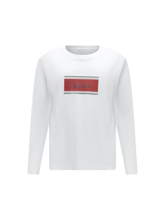 Obrázek produktu JACK & JONES Tričko 'JJBUSTER' antracitová / tmavě červená / bílá