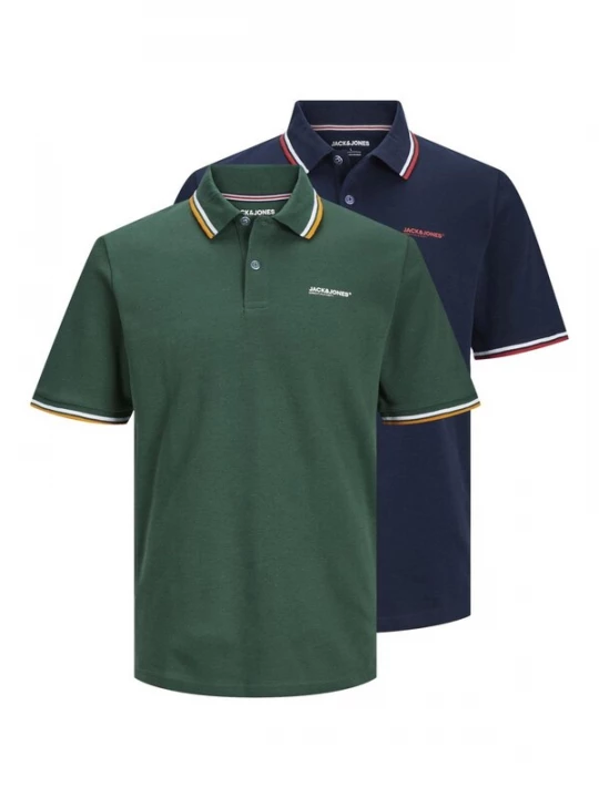 Obrázek produktu JACK & JONES Tričko 'JJCampa' námořnická modř / tmavě zelená / červená / bílá