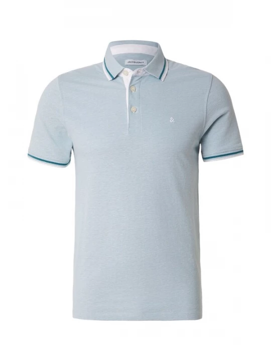 Obrázek produktu JACK & JONES Tričko 'JJEPaulos' pastelová modrá / petrolejová / bílá