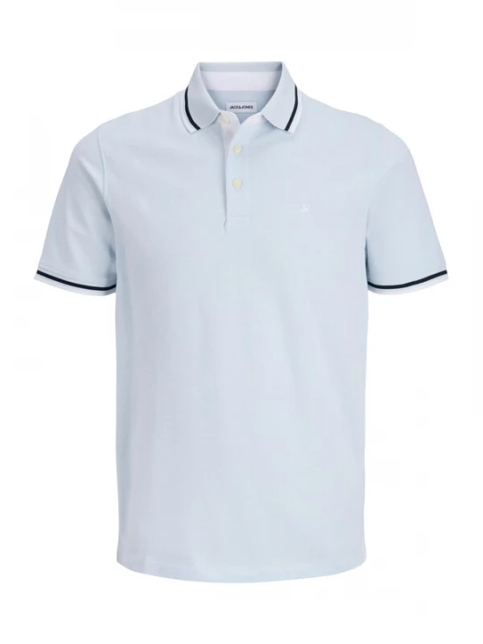 Obrázek produktu JACK & JONES Tričko 'JJEPaulos' pastelová modrá / tmavě modrá / bílá