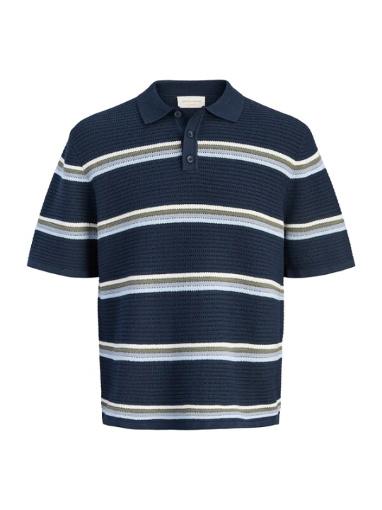 Obrázek produktu JACK & JONES Tričko 'JORMaine' noční modrá / chladná modrá / pastelová modrá / bílá