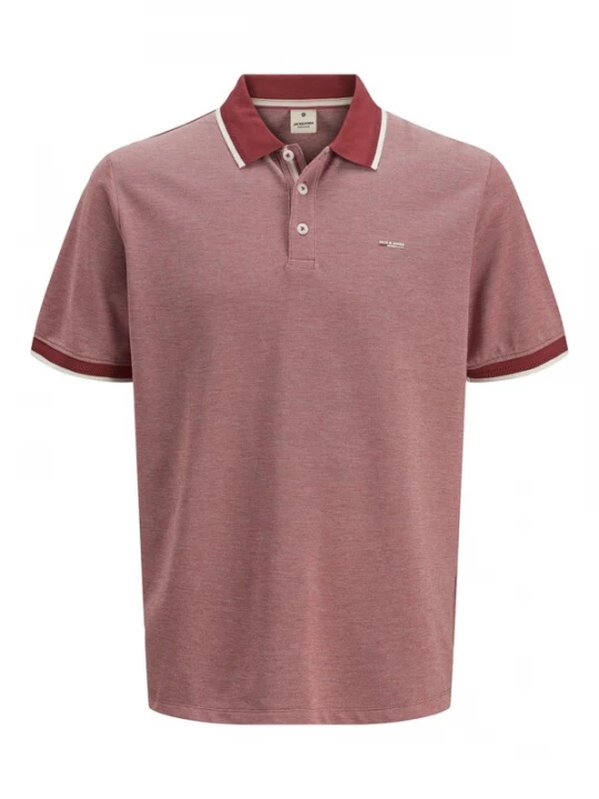 Obrázek produktu JACK & JONES Tričko 'JPRBLUAlves' karmínově červené / bílá