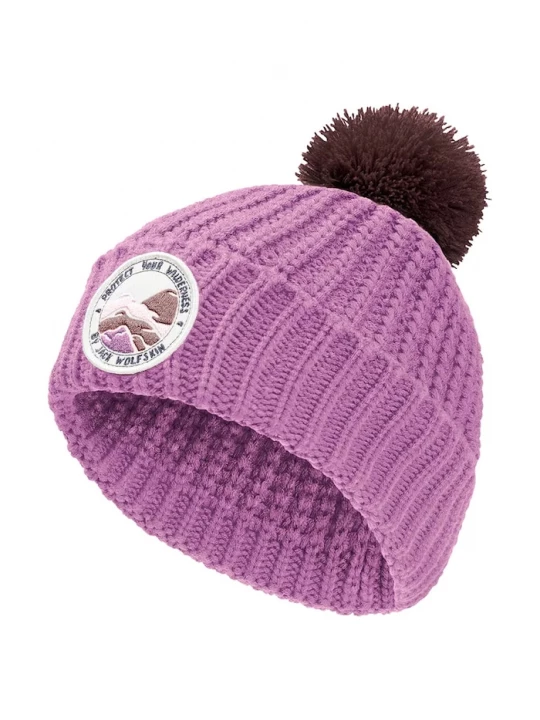 Obrázek produktu Jack Wolfskin čepice s bambulí dětská POMPOM fialová