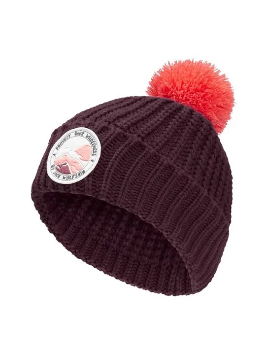 Obrázek produktu Jack Wolfskin Dětská čepice Jack Wolfskin POMPOM BADGE fialová