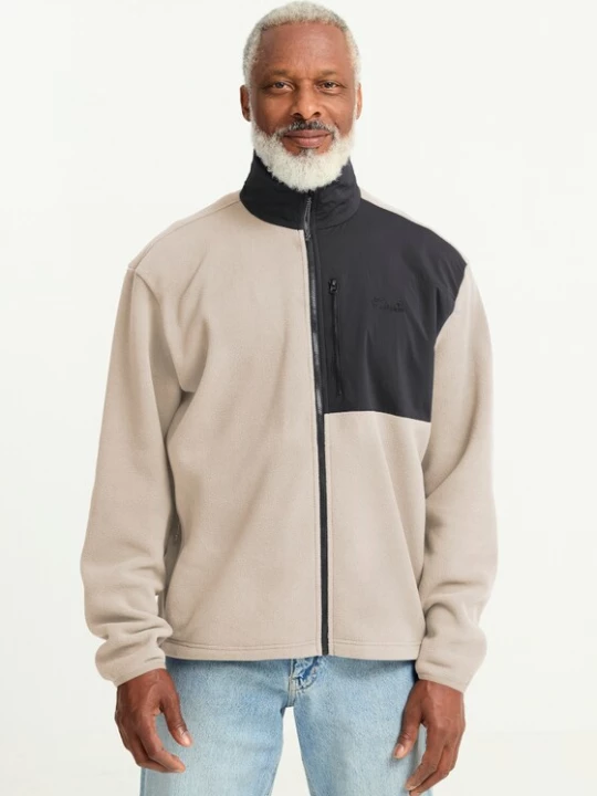 Obrázek produktu JACK WOLFSKIN Funkční fleecová mikina béžová / černá