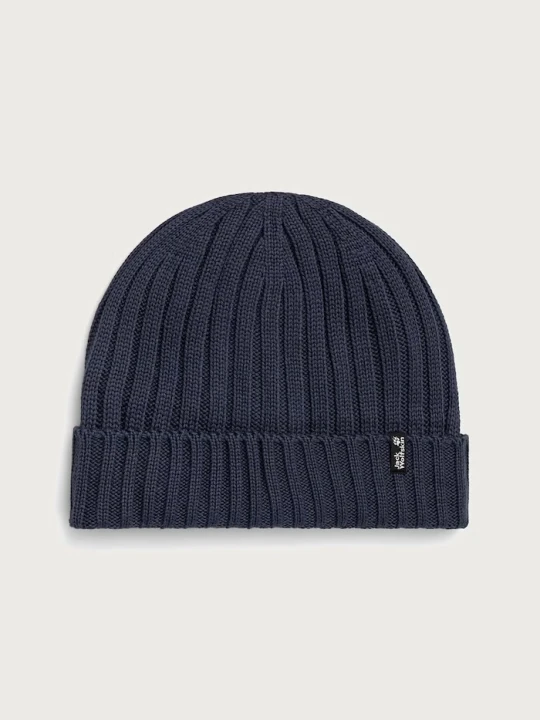 Obrázek produktu Jack Wolfskin pletená čepice s vlnou RIB KNIT námořnická modř