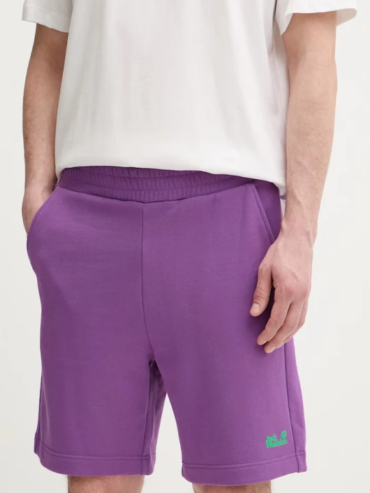 Obrázek produktu Jack Wolfskin sportovní šortky pánské bavlněné Celebrate The Paw fialová