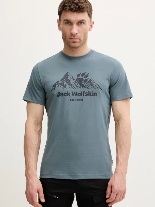Obrázek produktu Jack Wolfskin tričko pánské bavlněné Carefree tyrkysová