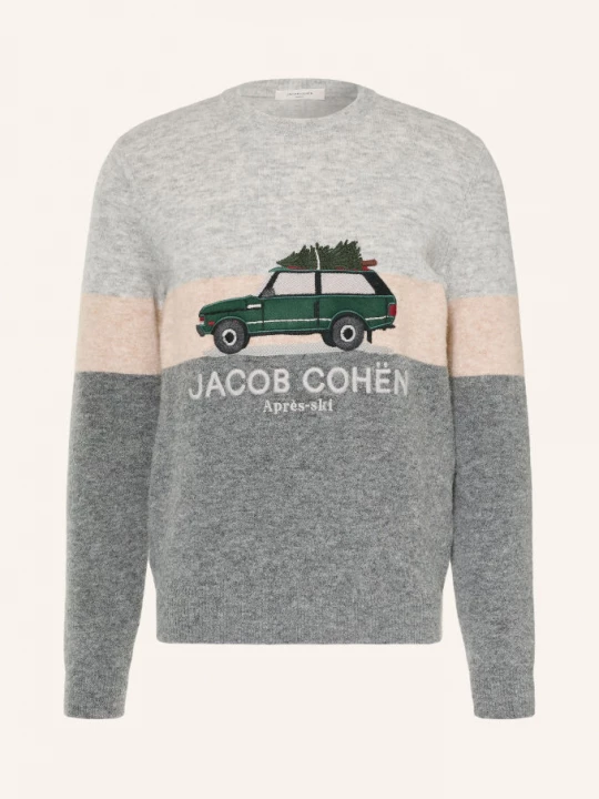 Obrázek produktu Jacob Cohen Svetry Z Alpaky šedá / béžová / tmavě zelená