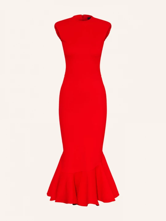 Obrázek produktu Jacquemus Pouzdrové Šaty La Robe Palmier S Výřezem A Volánky červená