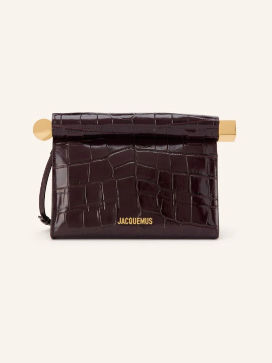 Obrázek produktu Jacquemus Psaníčko Le Sac Rond Carre tmavě červená / zlatá