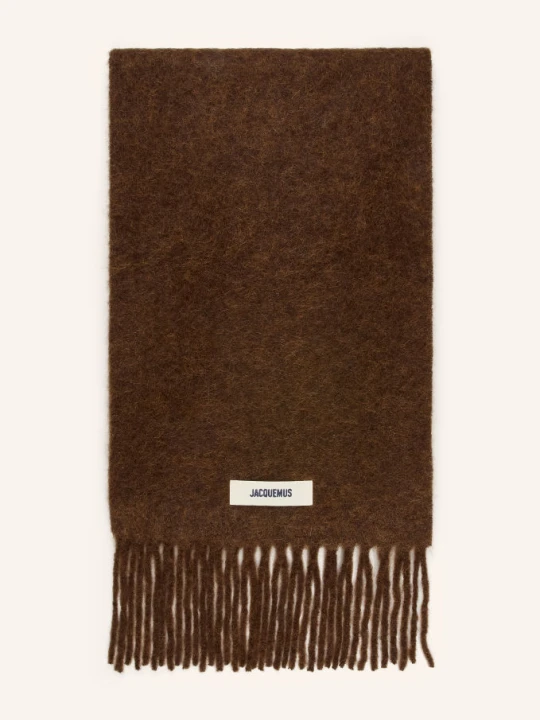 Obrázek produktu Jacquemus Šála L'echarpe Carro tmavě hnědá