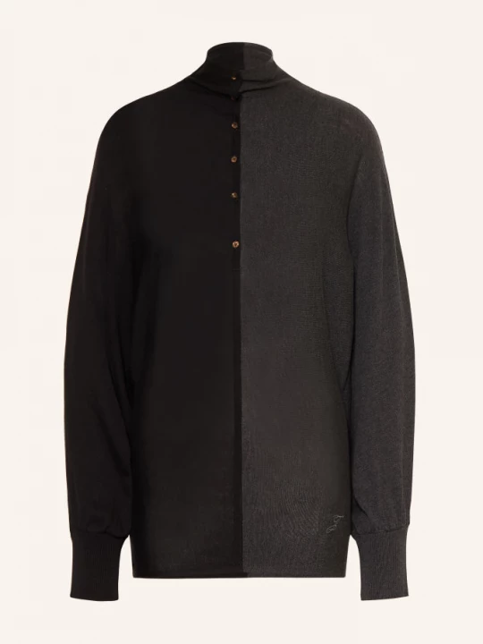 Obrázek produktu Jacquemus Svetry Le Polo Losange S Hedvábím černá / tmavě šedá