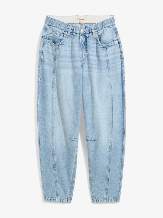 Obrázek produktu Jeansy barrel, mid waist, cropped BonPrix niebieski