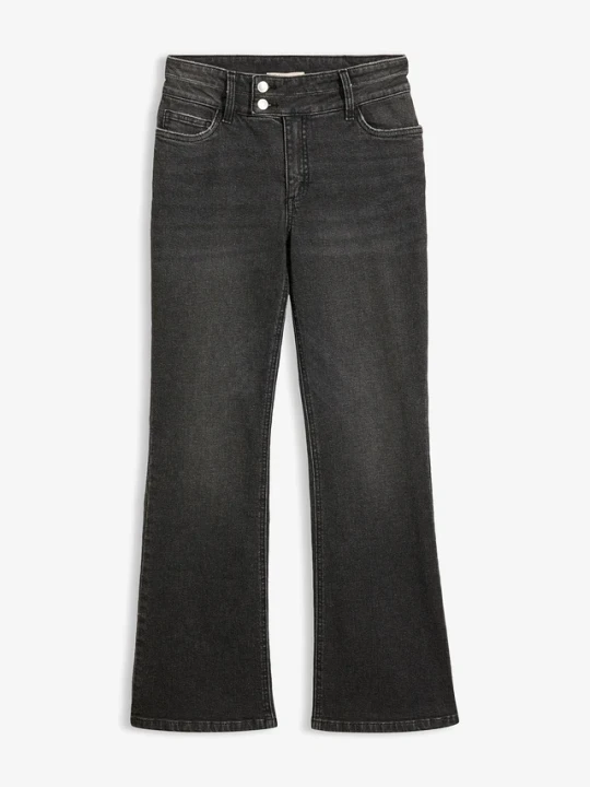 Obrázek produktu Jeansy bootcut z wysokim stanem BonPrix czarny