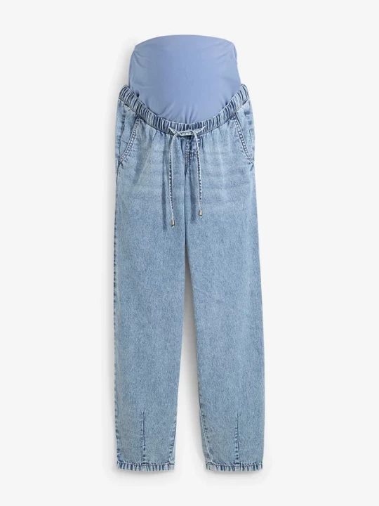 Obrázek produktu Jeansy ciążowe z lekkiego denimu, o długości do kostki, boyfriend fit BonPrix niebieski