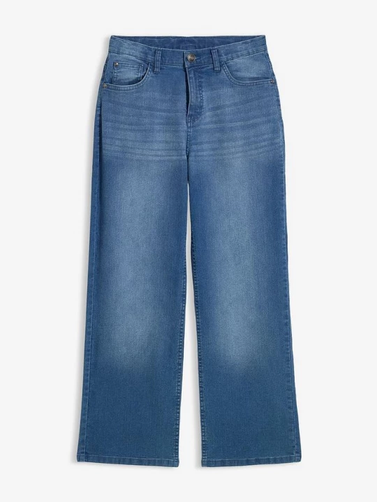 Obrázek produktu Jeansy loose fit, regulowany pas, straight BonPrix niebieski